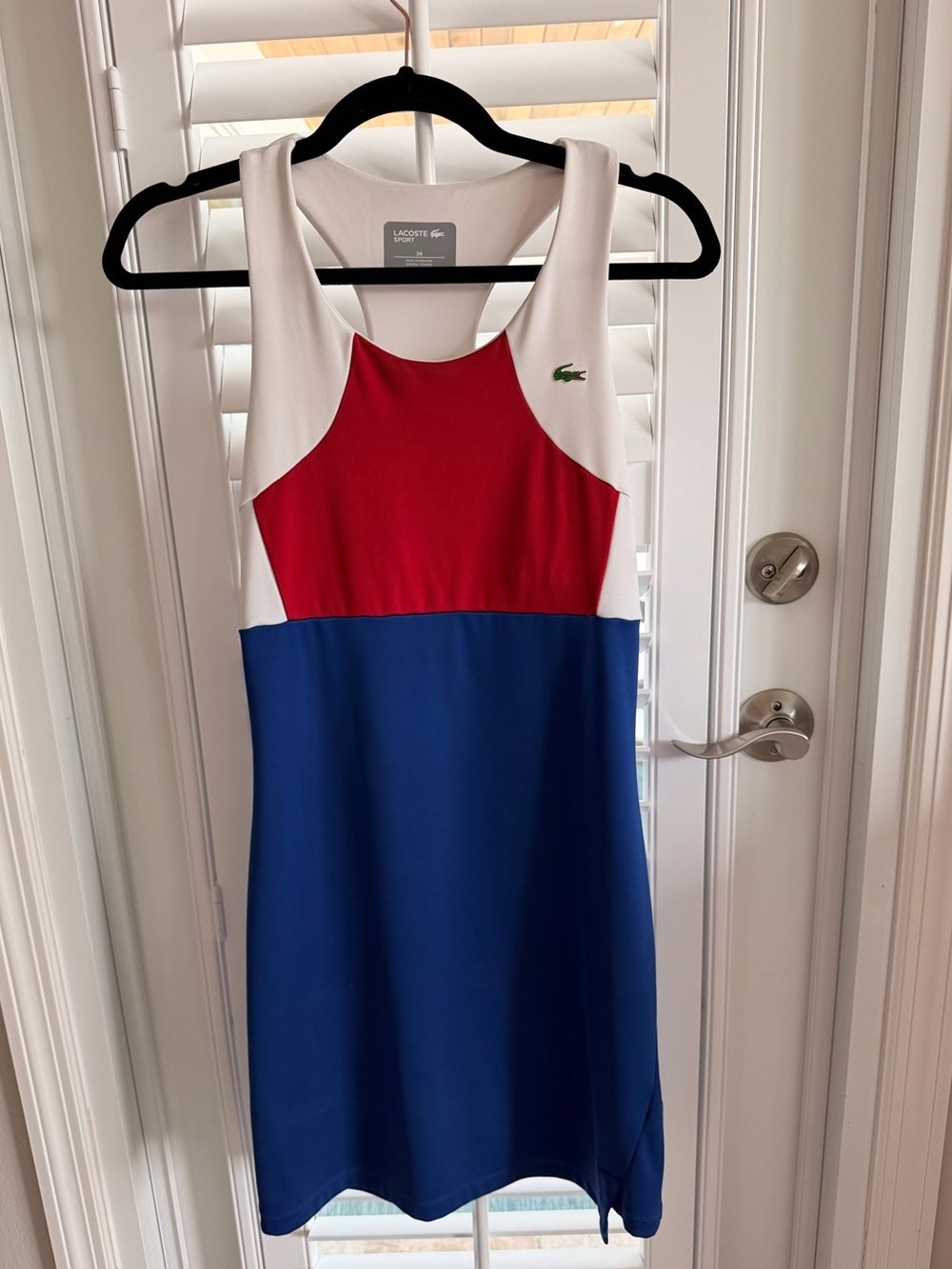 Lacoste Sport Sleeveless Colorblock Tennis Dress, sz 38/6 - Picture 2 of 4